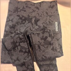 Gymshark Black and Gray Camo Leggings